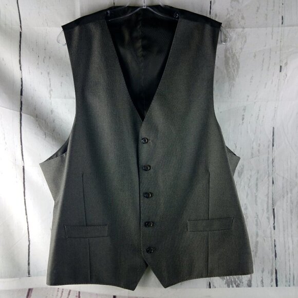 NWOT Sean John Fine Tailoring 48S 2 Buttn Brown Stitched Lapel 3pc Suit 40x30 FF - Picture 15 of 16